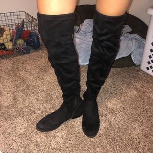 thigh/knee high suede boots